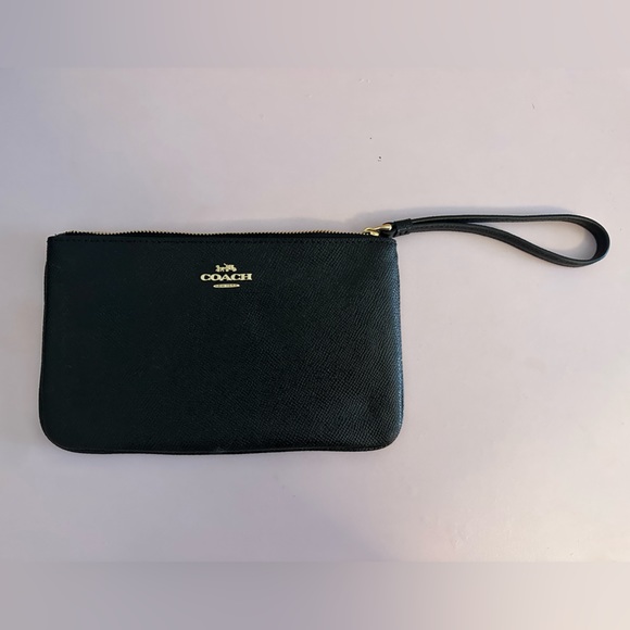 Coach Large Wristlet - Black/Gold - Picture 2 of 3